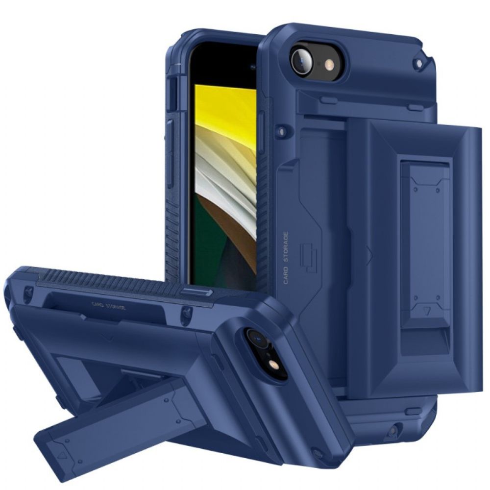 Handyhülle Für iPhone SE 3 / SE 2 / 8 / 7 Kartenhalter Und Abnehmbarer Ständer