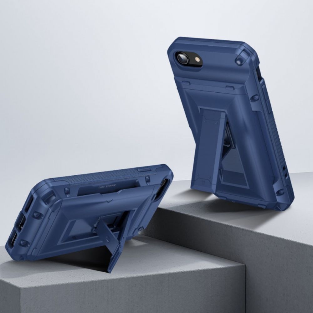 Handyhülle Für iPhone SE 3 / SE 2 / 8 / 7 Kartenhalter Und Abnehmbarer Ständer