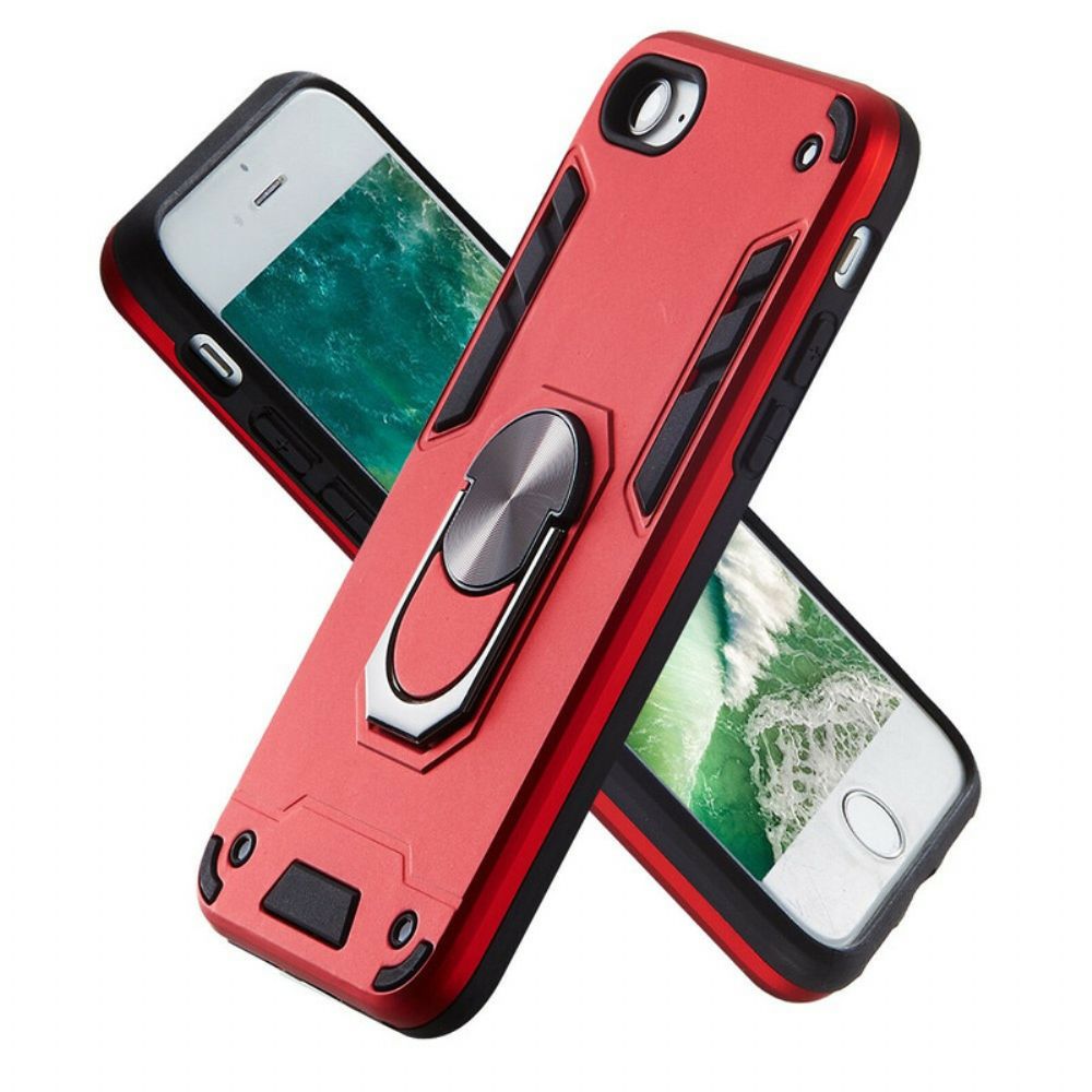 Hülle Für iPhone SE 3 / SE 2 / 8 / 7 Abnehmbarer Stützring Metallic