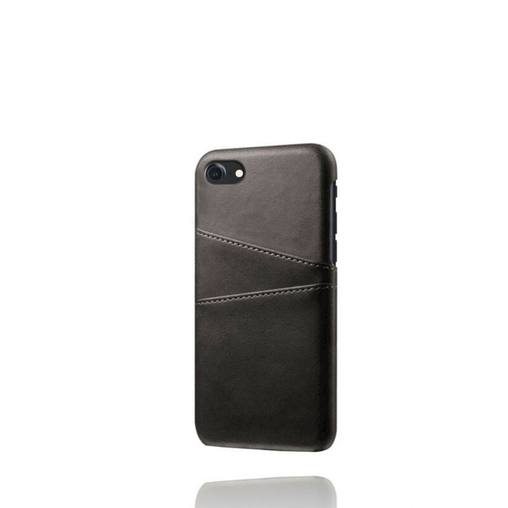 Hülle Für iPhone SE 3 / SE 2 / 8 / 7 Doppelter Ksq-kartenhalter