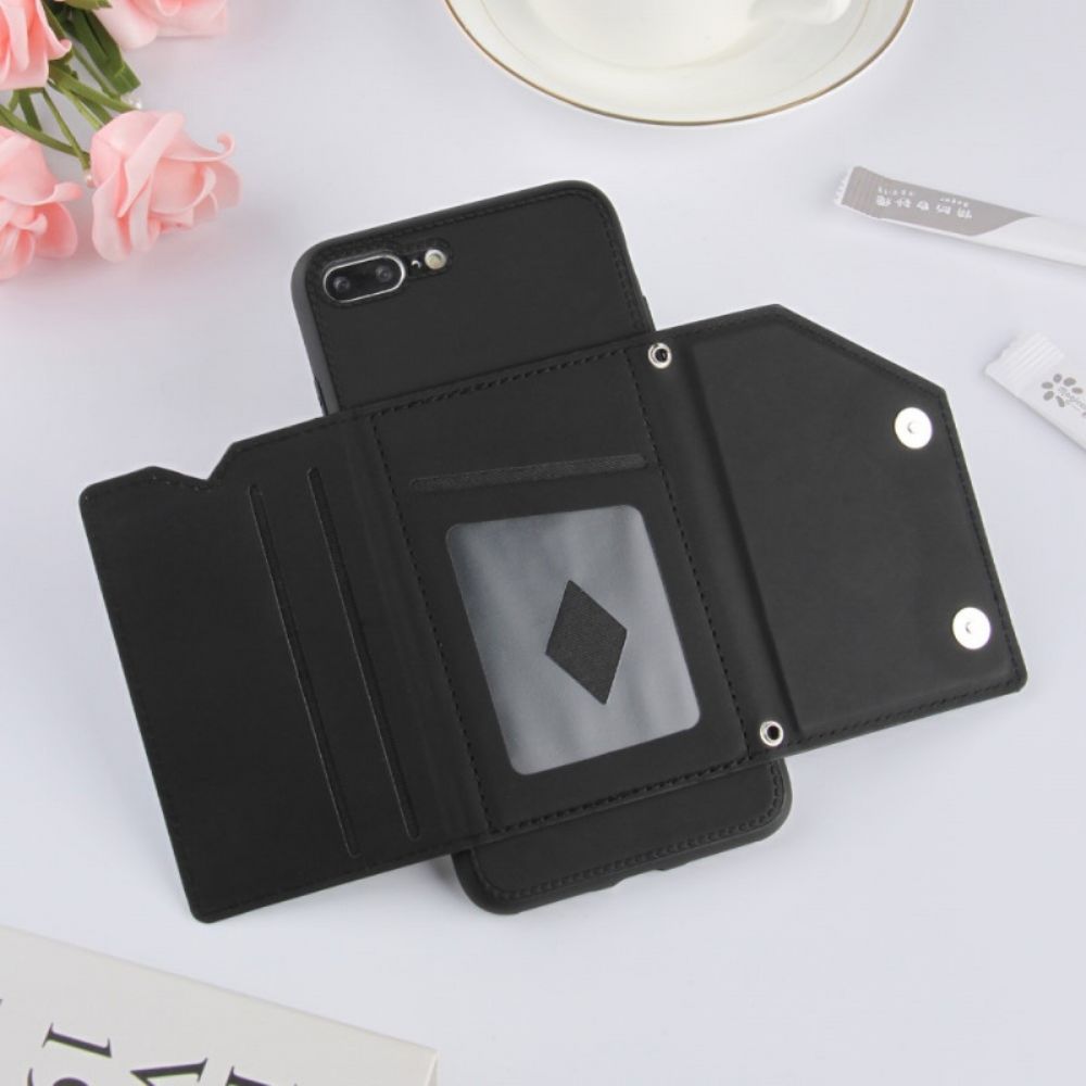 Hülle Für iPhone SE 3 / SE 2 / 8 / 7 Kartenetui Aus Kunstleder