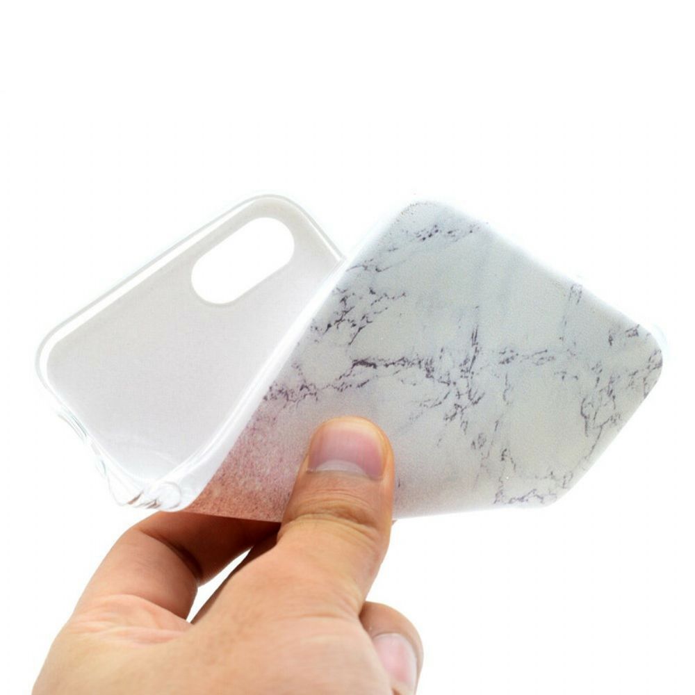 Hülle Für iPhone SE 3 / SE 2 / 8 / 7 Magentafarbener Marmor