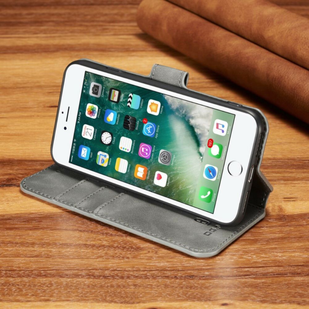 Lederhüllen Für iPhone SE 3 / SE 2 / 8 / 7 Dg.ming Retro