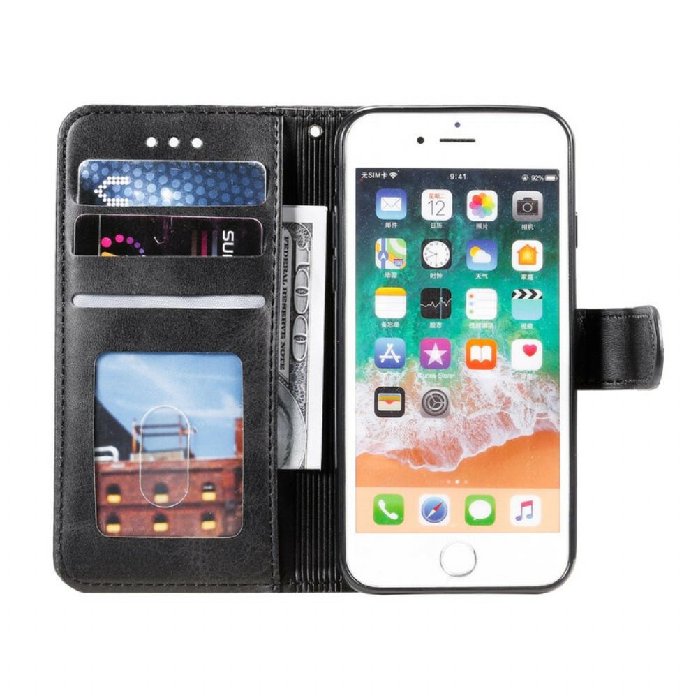 Lederhüllen Für iPhone SE 3 / SE 2 / 8 / 7 Diamant Kunstleder