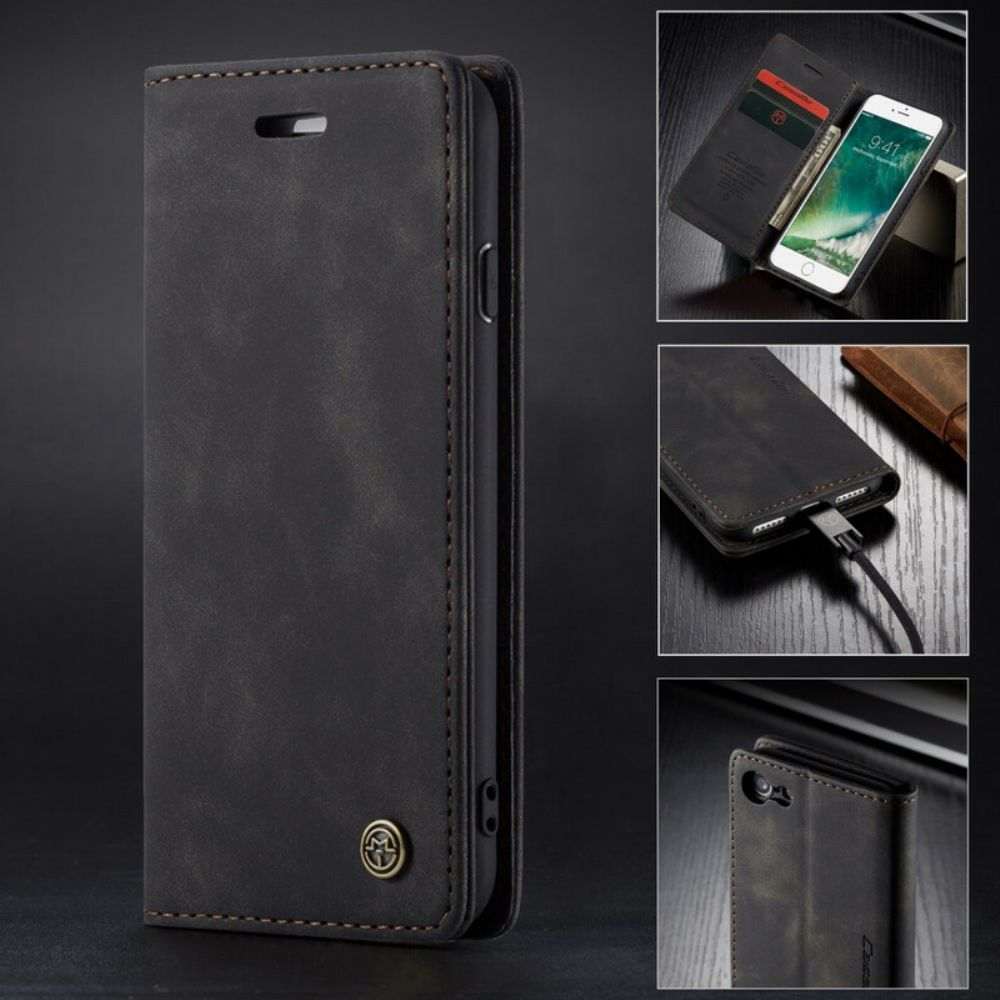 Schutzhülle Für iPhone SE 3 / SE 2 / 8 / 7 Flip Case Caseme Kunstleder