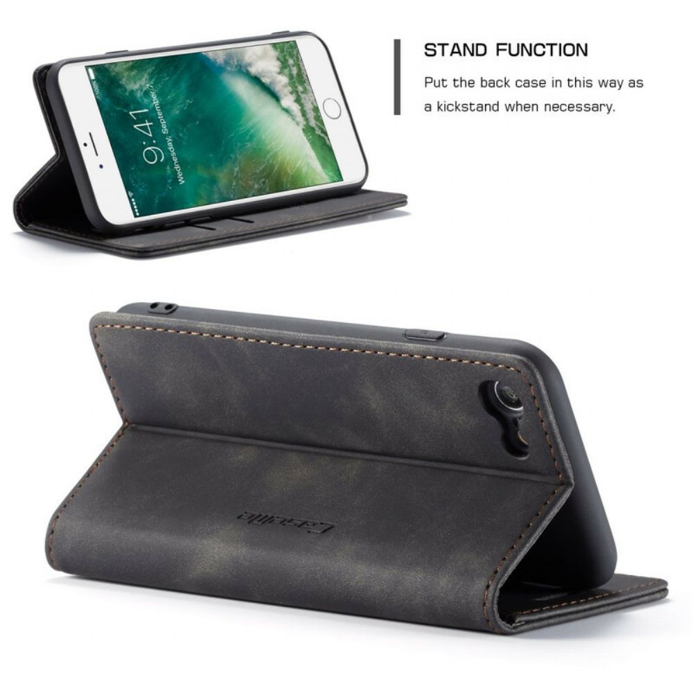 Schutzhülle Für iPhone SE 3 / SE 2 / 8 / 7 Flip Case Caseme Kunstleder