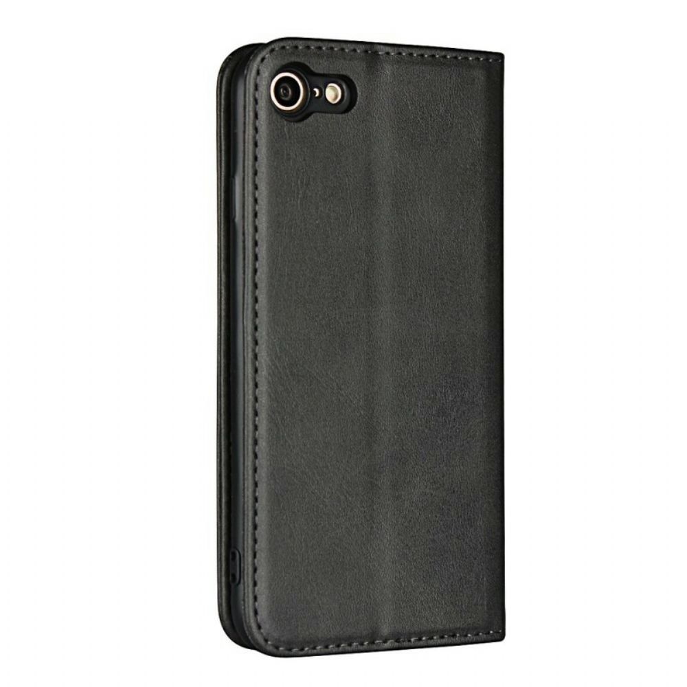 Schutzhülle Für iPhone SE 3 / SE 2 / 8 / 7 Flip Case Nähte Aus Hochwertigem Kunstleder