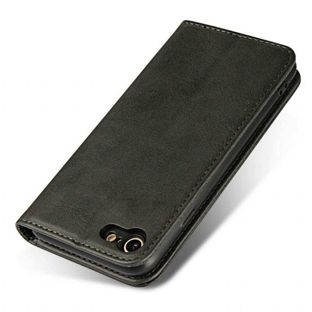 Schutzhülle Für iPhone SE 3 / SE 2 / 8 / 7 Flip Case Nähte Aus Hochwertigem Kunstleder