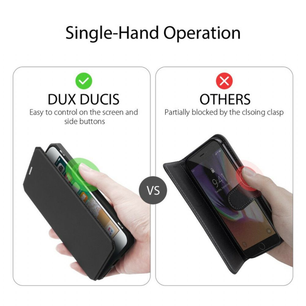 Schutzhülle Für iPhone SE 3 / SE 2 / 8 / 7 Flip Case Skin X-serie Dux Ducis