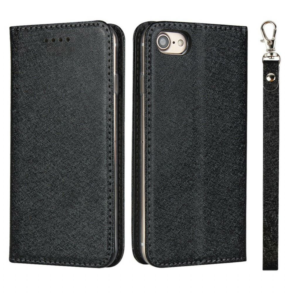 Schutzhülle Für iPhone SE 3 / SE 2 / 8 / 7 Flip Case Weicher Lederstil Mit Riemen