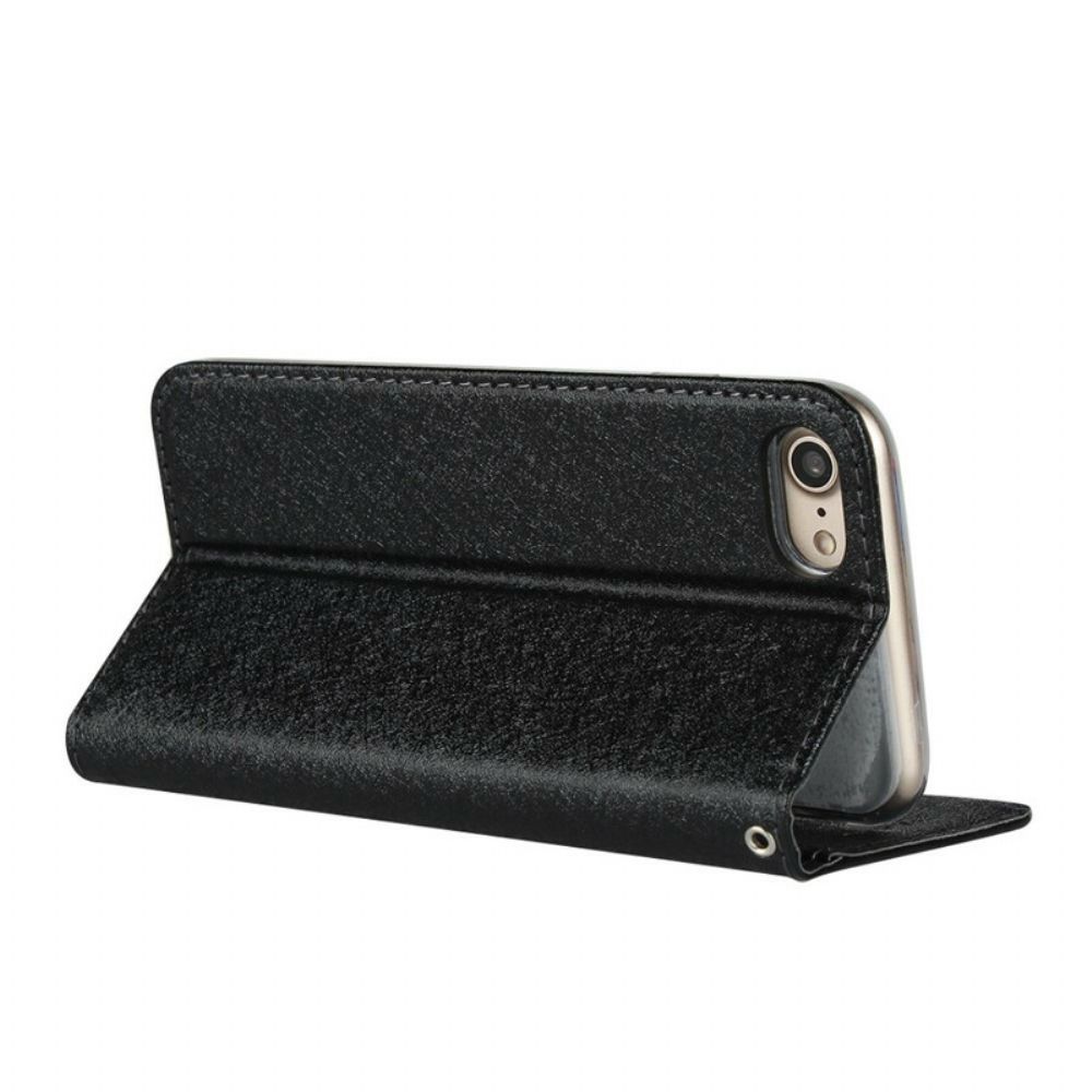 Schutzhülle Für iPhone SE 3 / SE 2 / 8 / 7 Flip Case Weicher Lederstil Mit Riemen