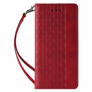 Schutzhülle Für iPhone SE 3 / SE 2 / 8 / 7 Mit Kordel Flip Case Retro Riemchen