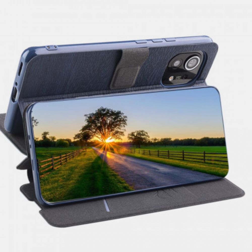 Flip Case Für Xiaomi Mi 11 5G Alivo Holzstruktur
