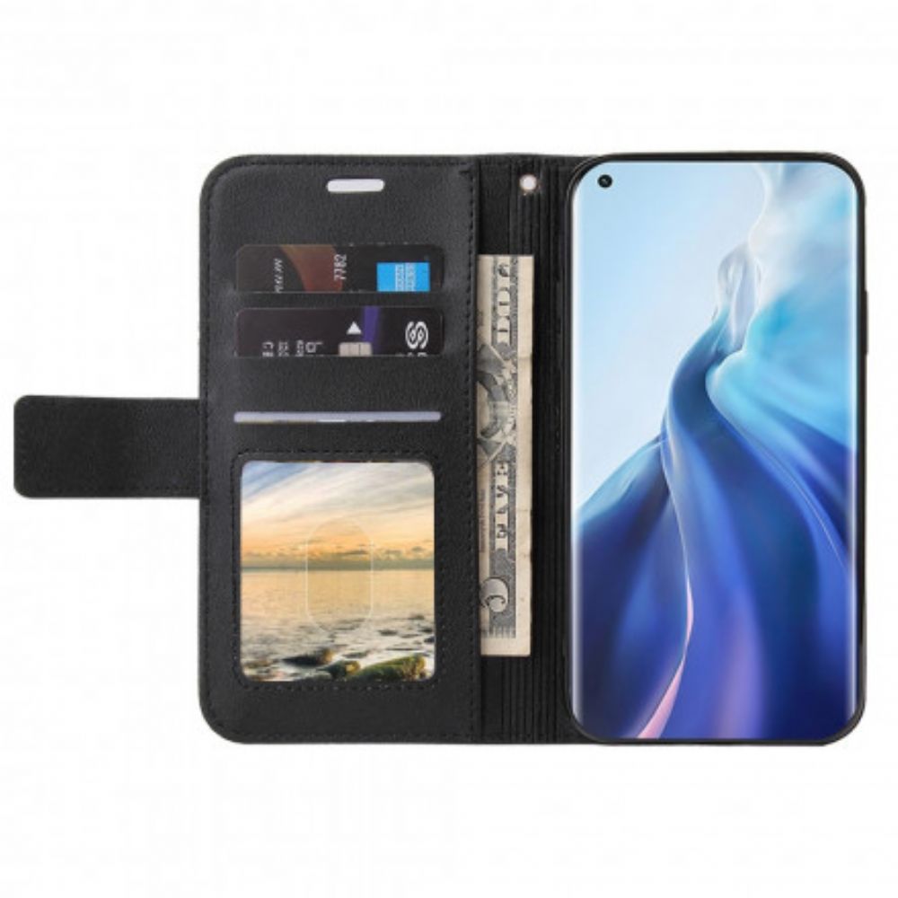 Flip Case Für Xiaomi Mi 11 5G Ausgefallenes Kunstleder Metall Gq.utrobe