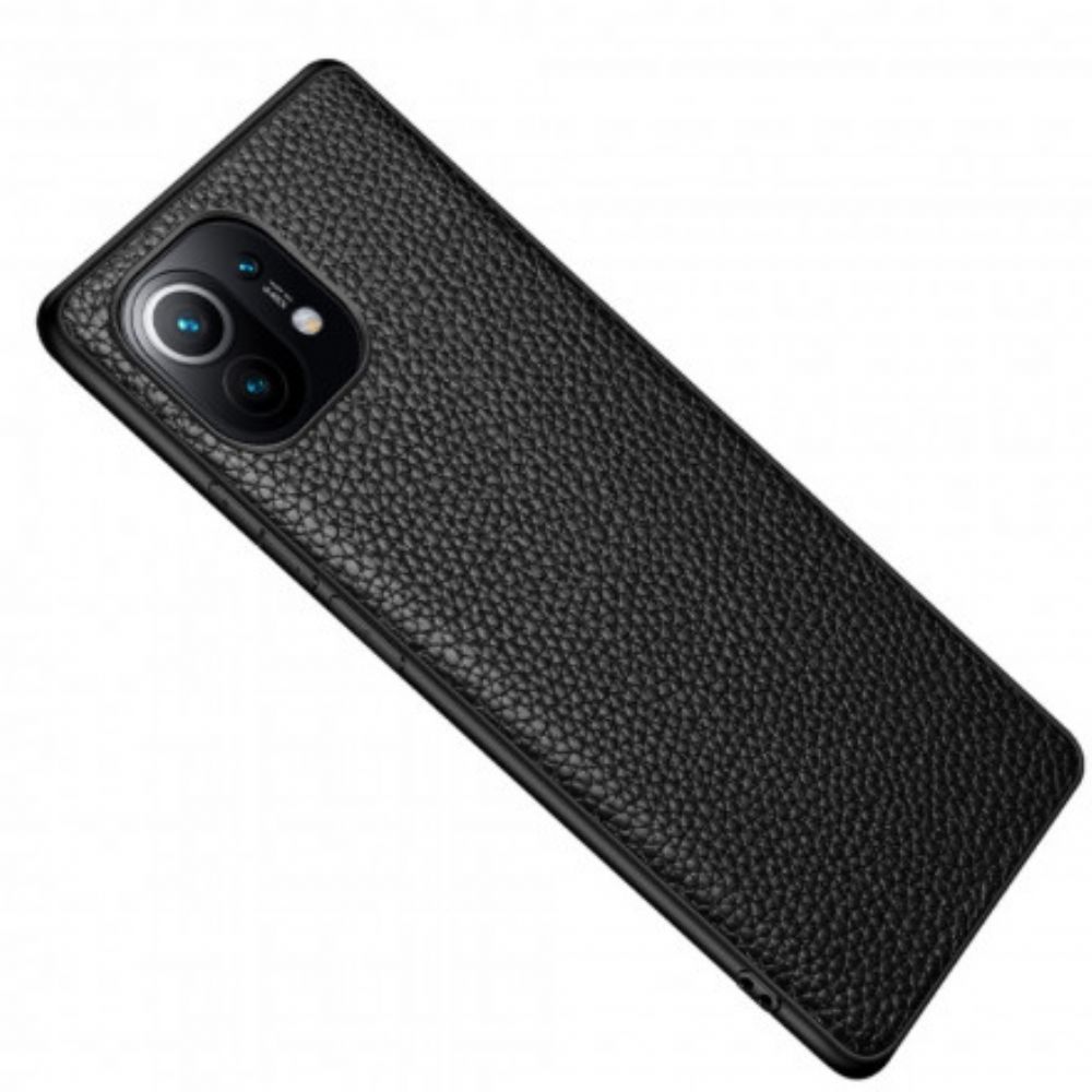 Handyhülle Für Xiaomi Mi 11 5G Echtes Litschi-leder