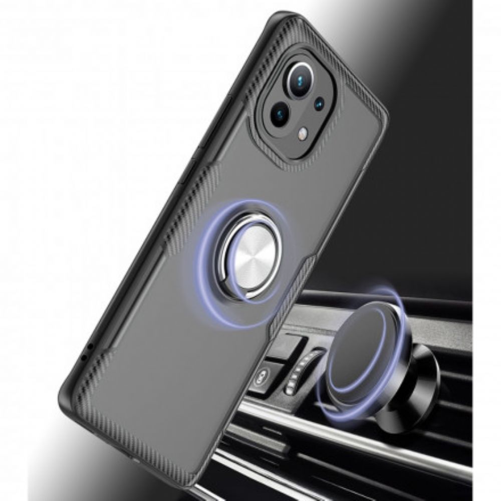 Handyhülle Für Xiaomi Mi 11 5G Kohlefaser-metallring