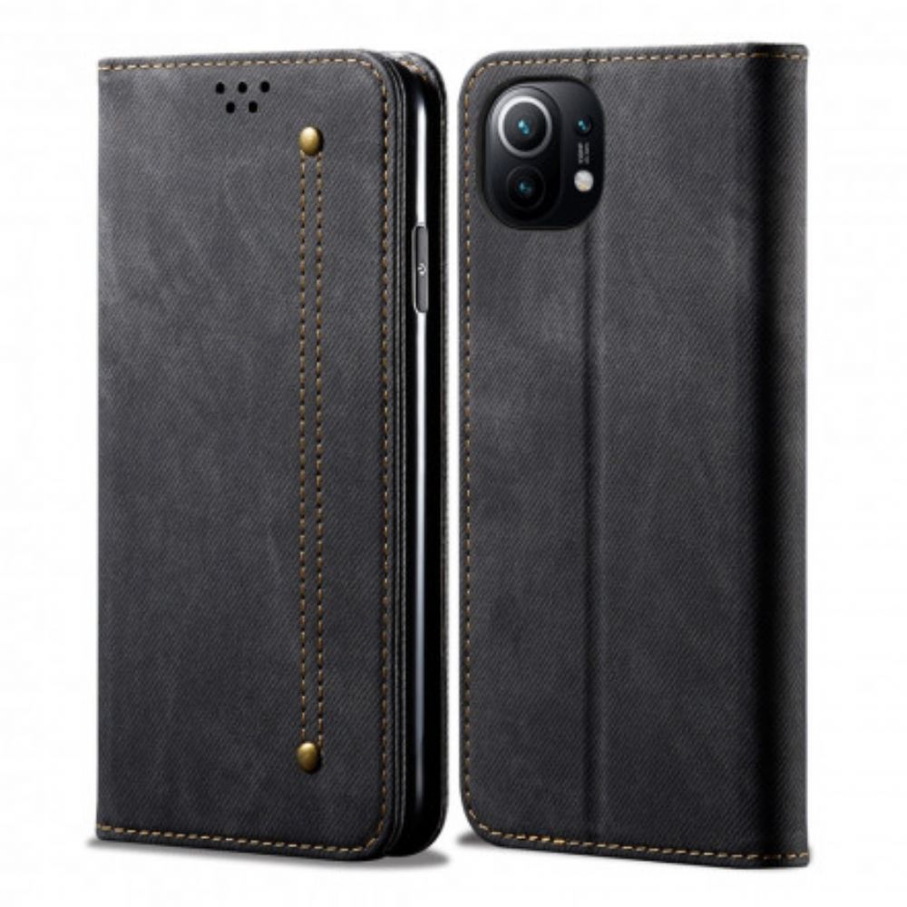 Schutzhülle Für Xiaomi Mi 11 5G Flip Case Jeansstoff