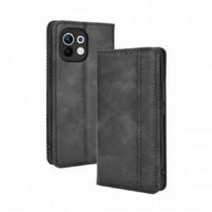 Schutzhülle Für Xiaomi Mi 11 5G Flip Case Stilisierter Vintage-ledereffekt