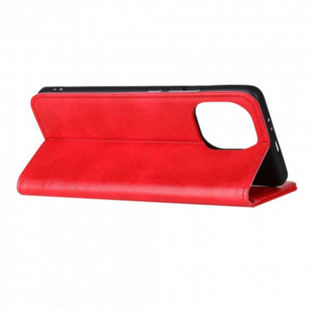 Schutzhülle Für Xiaomi Mi 11 5G Flip Case Strukturiertes Spaltleder