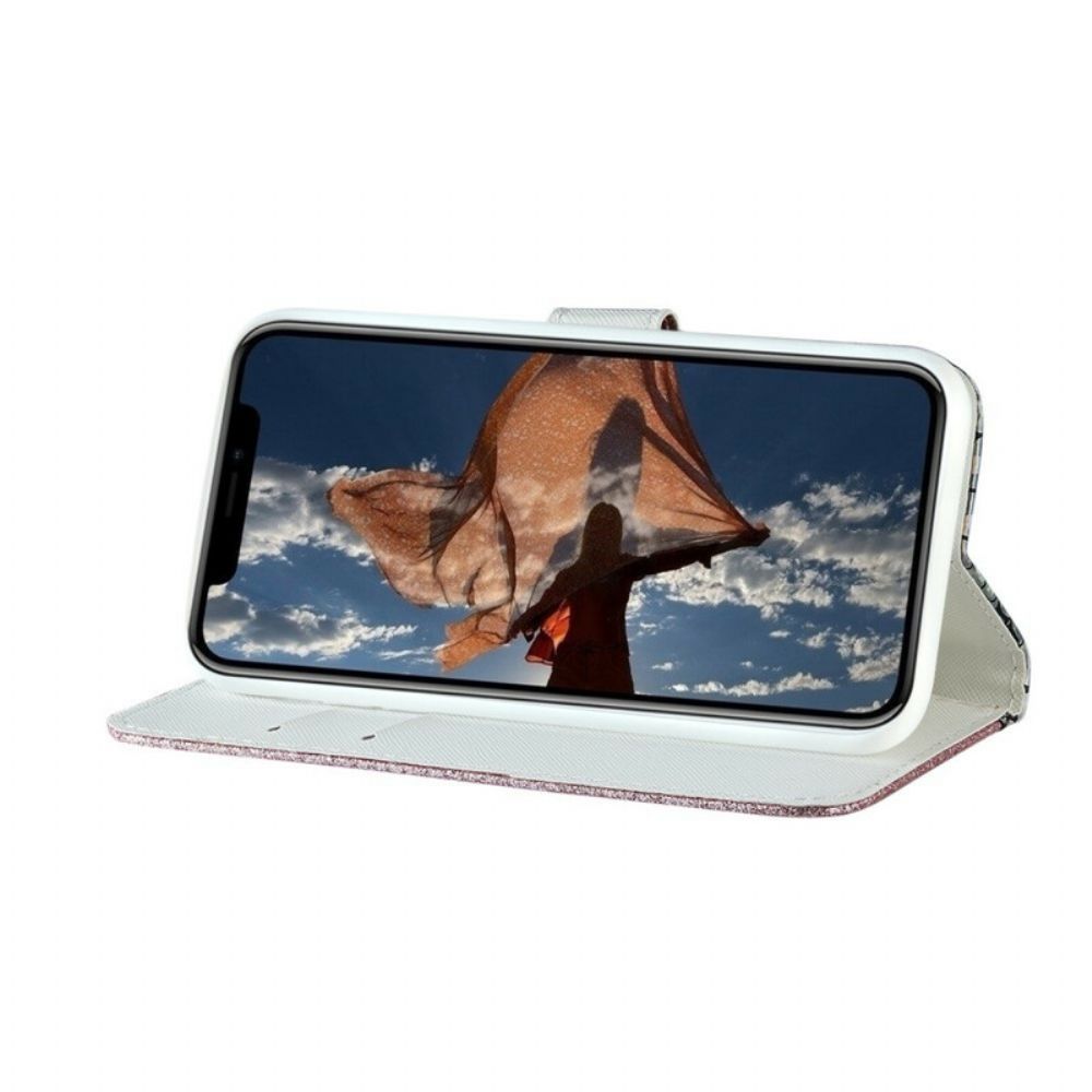 Flip Case Für iPhone XR Croc-diamanten