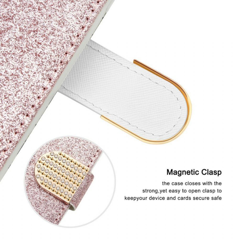 Flip Case Für iPhone XR Croc-diamanten