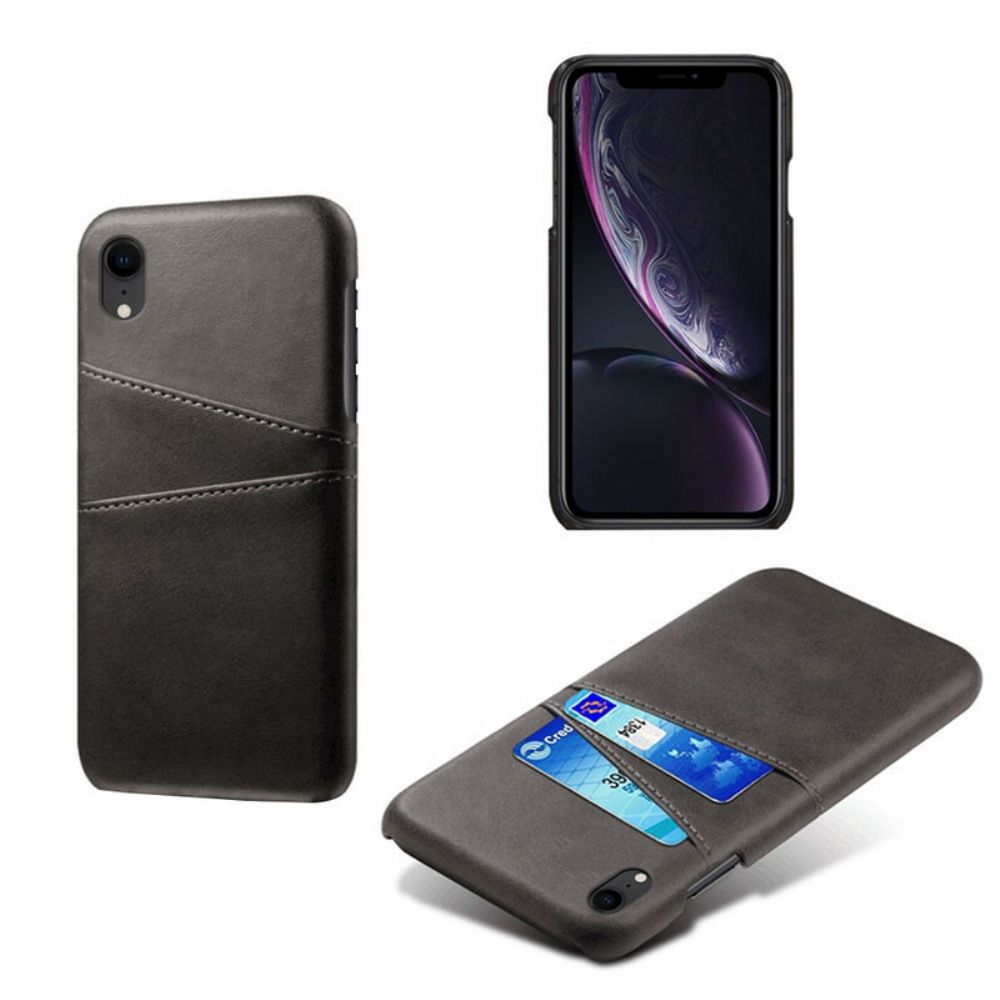 Hülle Für iPhone XR Kartenetui In Lederoptik