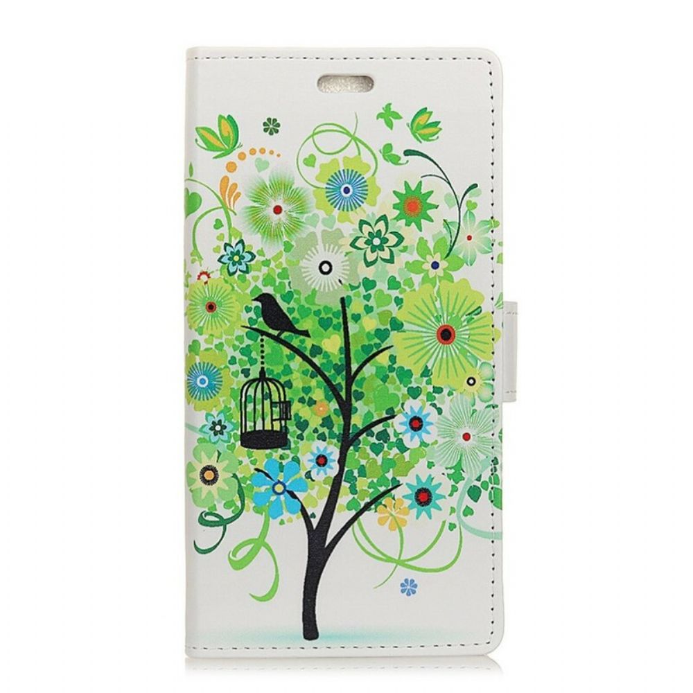 Lederhüllen Für iPhone XR Blühender Baum