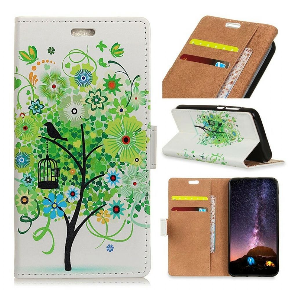 Lederhüllen Für iPhone XR Blühender Baum