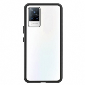 Hülle Für Vivo V21 5G Zwei Seiten Magnetisch Gehärtetes Glas Und Metall