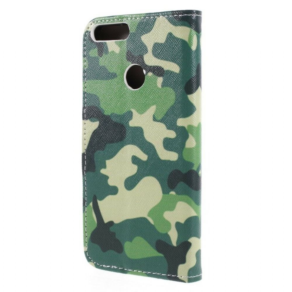 Flip Case Für Honor 9 Lite Militärische Tarnung