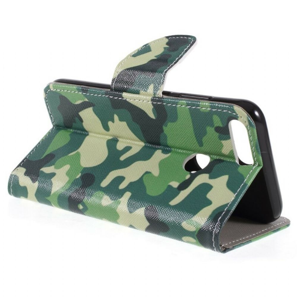 Flip Case Für Honor 9 Lite Militärische Tarnung