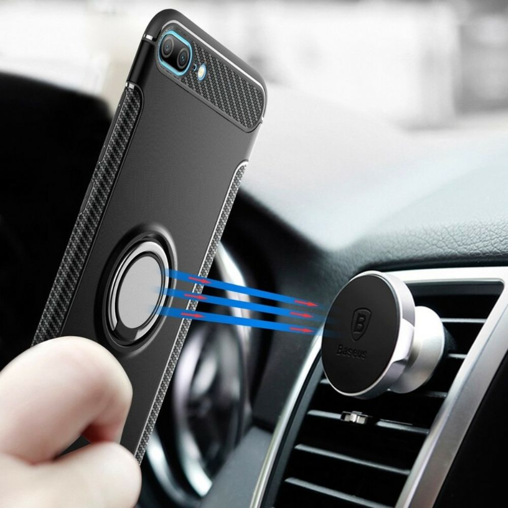 Handyhülle Für Honor 9 Lite Kohlefaser-magnetring