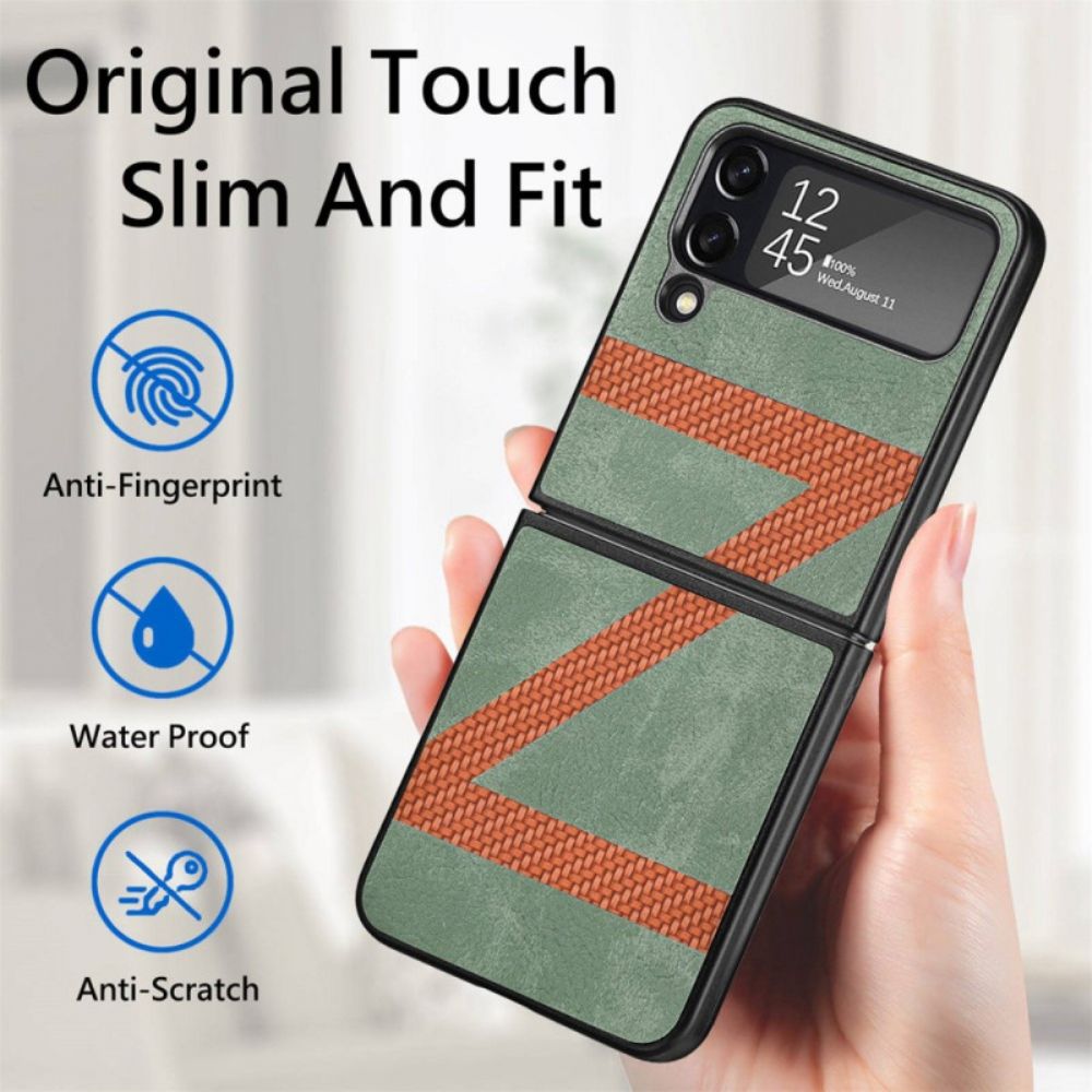 Handyhülle Für Samsung Galaxy Z Flip 4 Flip Case Z Design Lederoptik