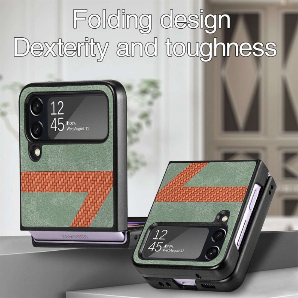 Handyhülle Für Samsung Galaxy Z Flip 4 Flip Case Z Design Lederoptik