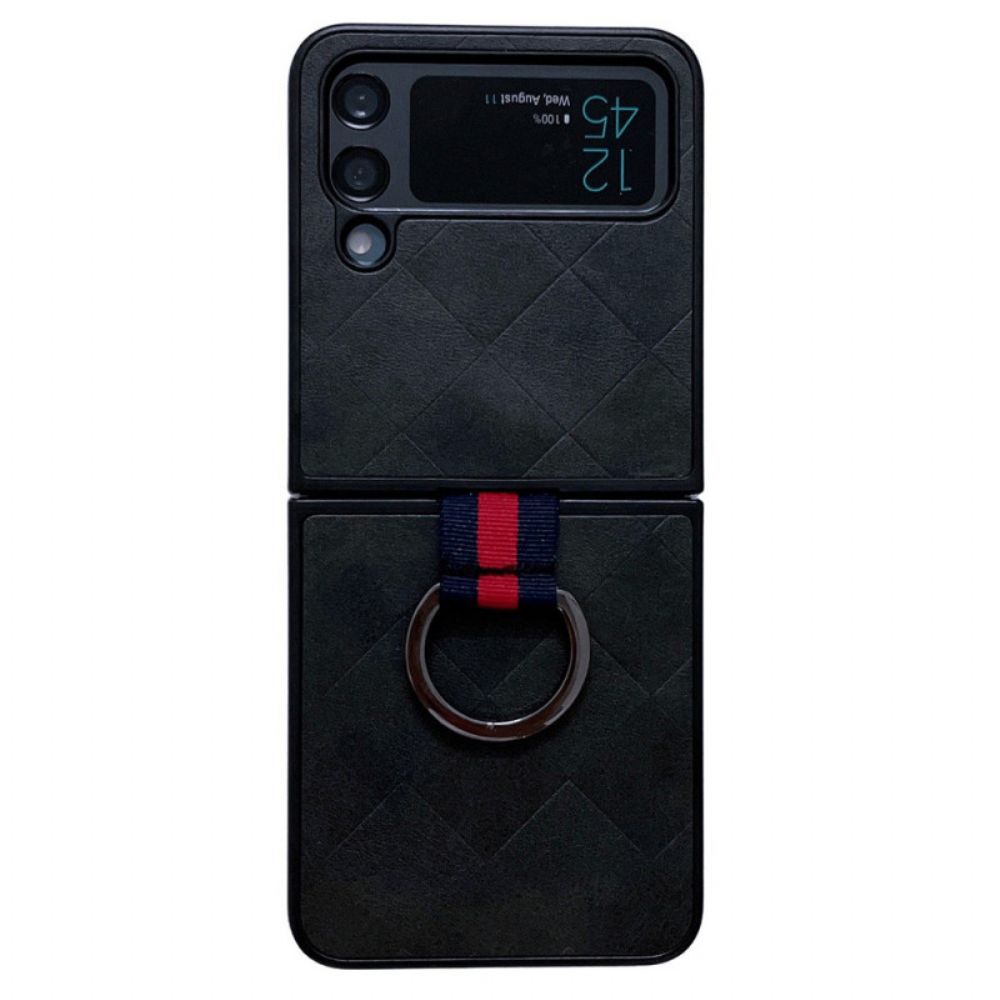 Handyhülle Für Samsung Galaxy Z Flip 4 Flip Case Geflochten Mit Ring