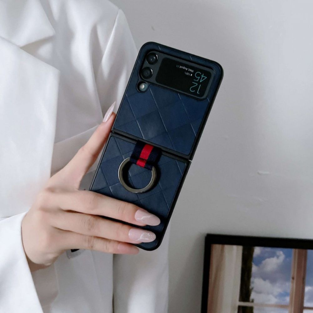 Handyhülle Für Samsung Galaxy Z Flip 4 Flip Case Geflochten Mit Ring