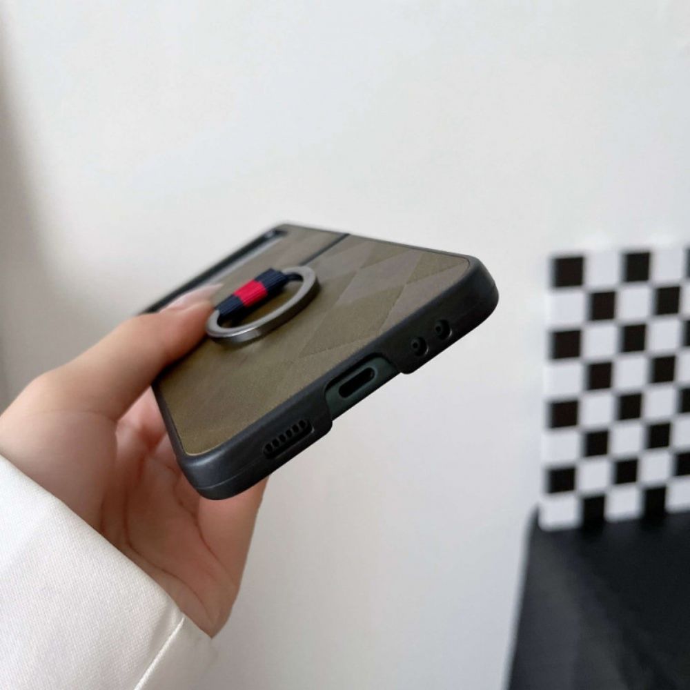 Handyhülle Für Samsung Galaxy Z Flip 4 Flip Case Geflochten Mit Ring