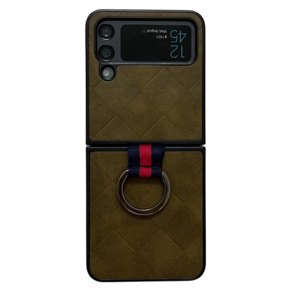 Handyhülle Für Samsung Galaxy Z Flip 4 Flip Case Geflochten Mit Ring