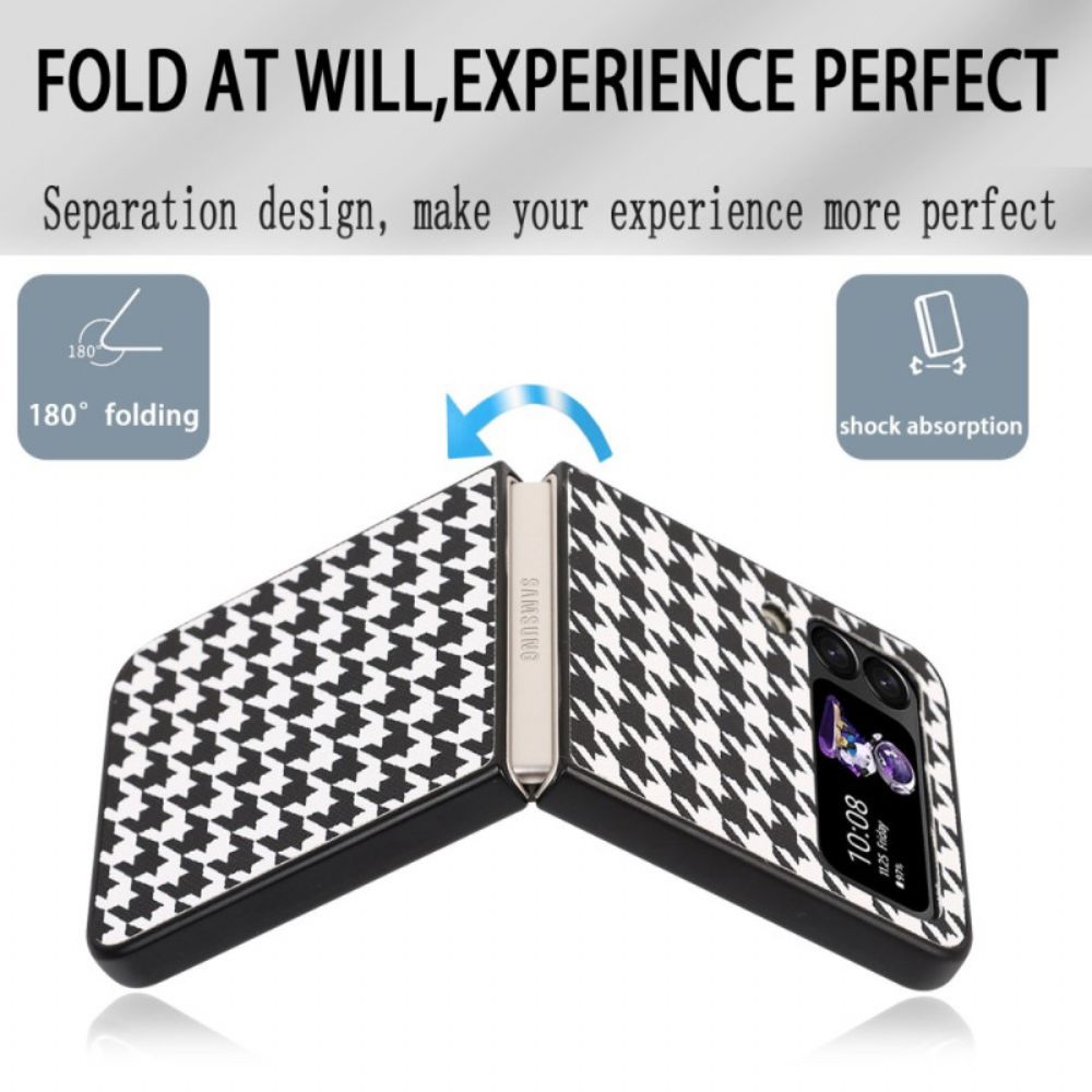 Handyhülle Für Samsung Galaxy Z Flip 4 Flip Case Hahnentritt