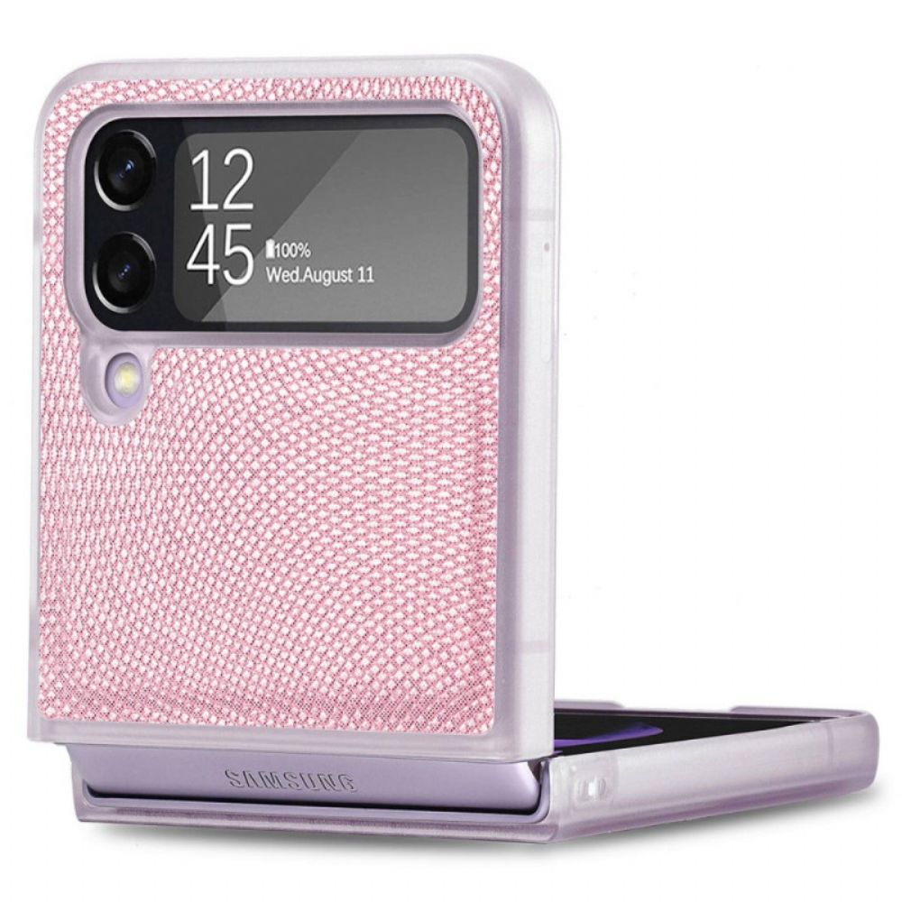 Handyhülle Für Samsung Galaxy Z Flip 4 Flip Case Schlangenstil Auf Transparentem Silikon