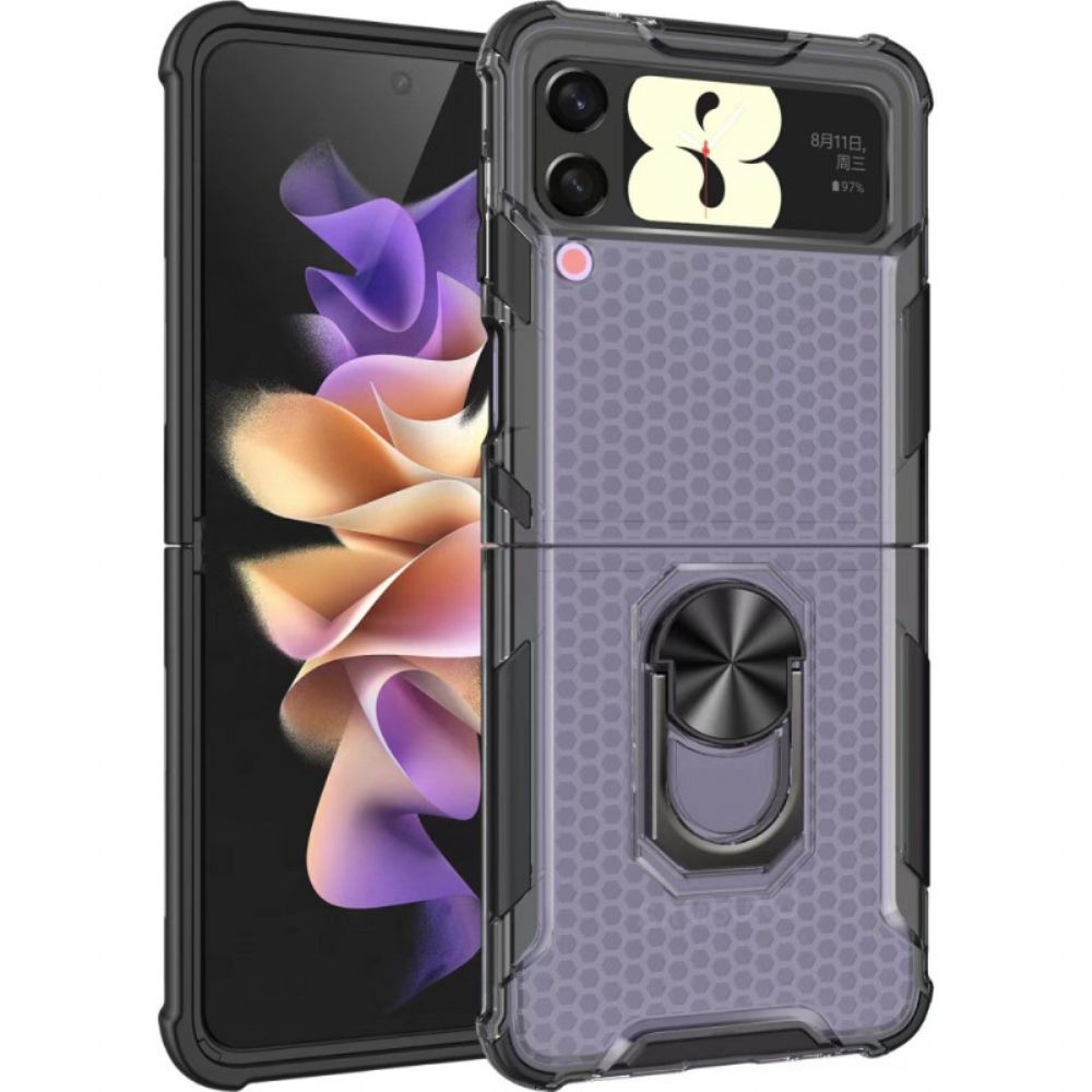 Handyhülle Für Samsung Galaxy Z Flip 4 Flip Case Wabe Mit Ring-stütze