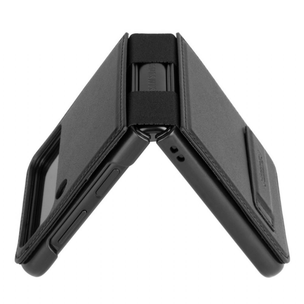 Hülle Für Samsung Galaxy Z Flip 4 Flip Case Leder Und Stütze Nillkin