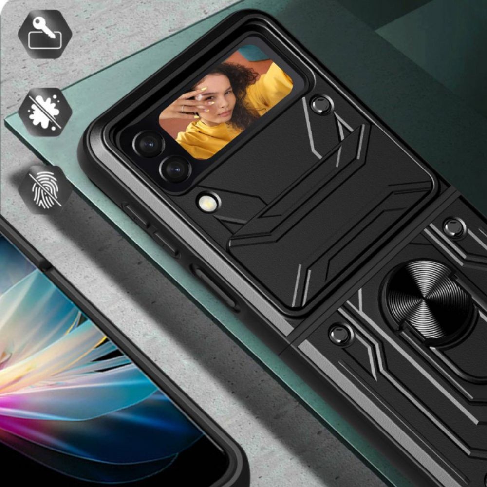 Hülle Für Samsung Galaxy Z Flip 4 Flip Case Objektivdeckel Mit Stützring