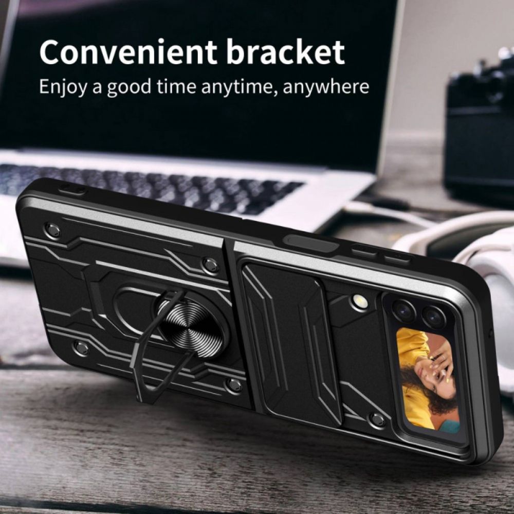 Hülle Für Samsung Galaxy Z Flip 4 Flip Case Objektivdeckel Mit Stützring