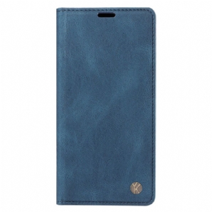 Flip Case iPhone 16 Pro Max Handyhülle Yikatu Wildledereffekt