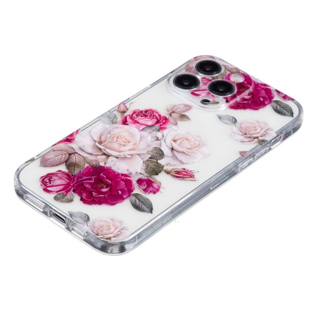 Hülle Für iPhone 16 Pro Max Bunte Pfingstrosen
