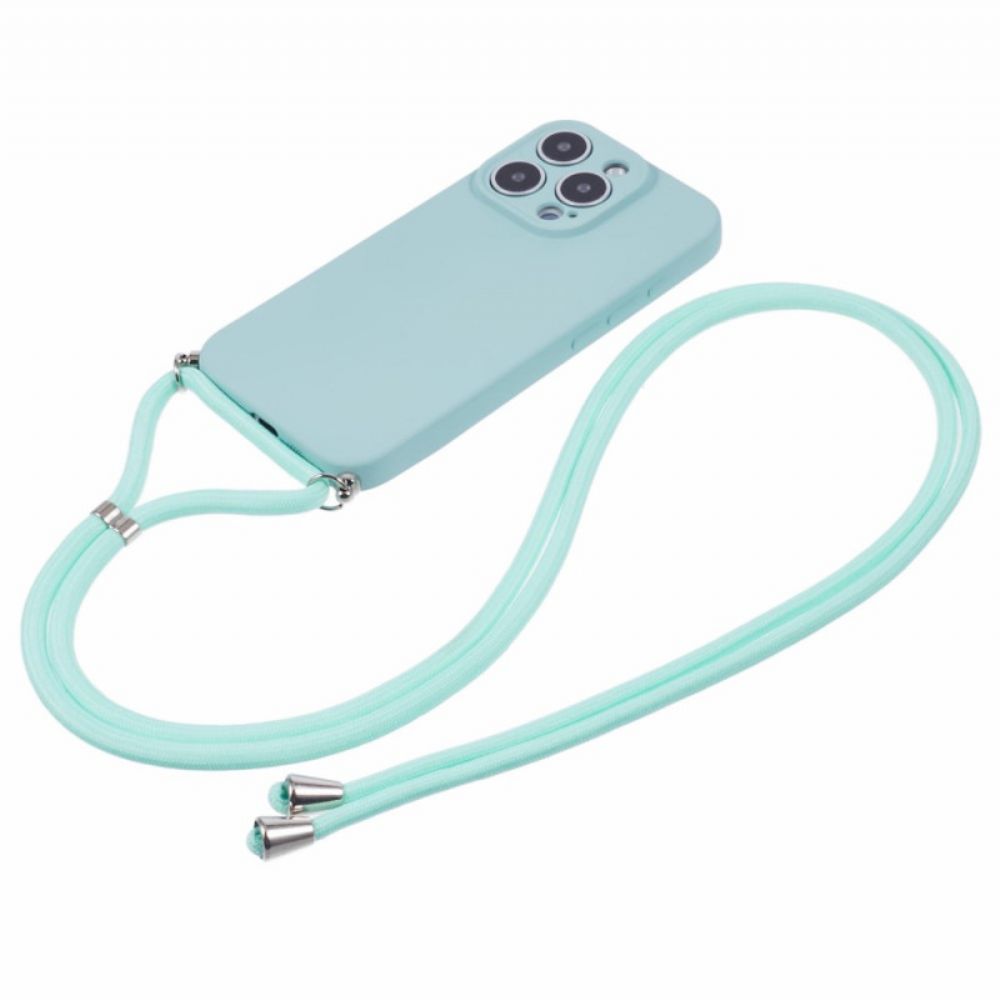 Hülle iPhone 16 Pro Max Handyhülle Mit Silikonschnur