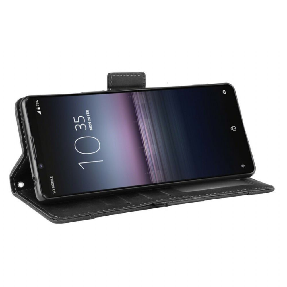 Flip Case Für Sony Xperia 1 II Erstklassige Multi-karte