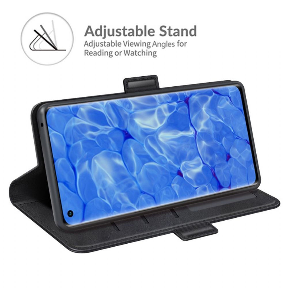 Flip Case Für Oppo Reno 6 Pro 5G Skin-touch Soft Doppelverschluss