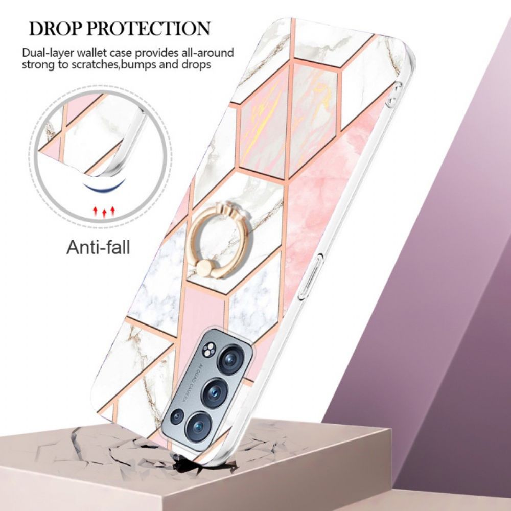 Handyhülle Für Oppo Reno 6 Pro 5G Geometrisches Marmorringmuster